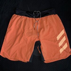 adidas Men's Athletic Shorts - Orange and Black